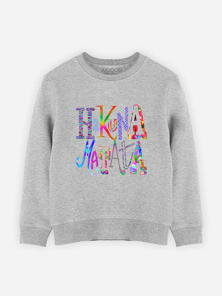 WOOOP Bluza "Hakuna Matata" w kolorze szarym rozmiar: 140