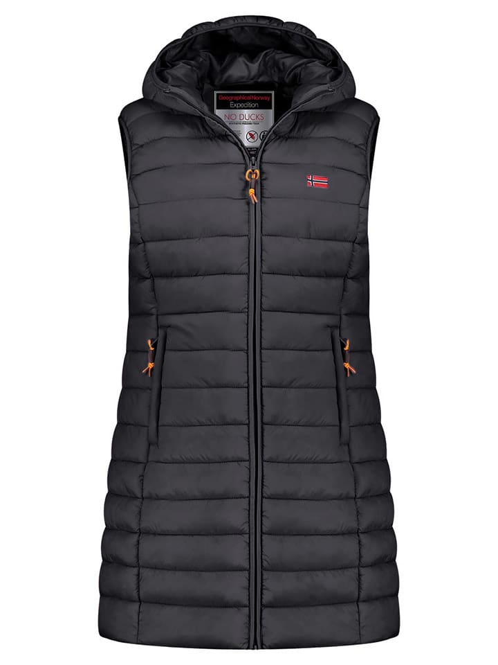 Geographical Norway Kamizelka pikowana "Vatikolor" w kolorze czarnym rozmiar: M
