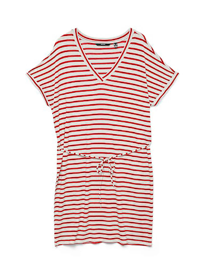 Vero Moda Sukienka w kolorze biało-czerwonym rozmiar: M