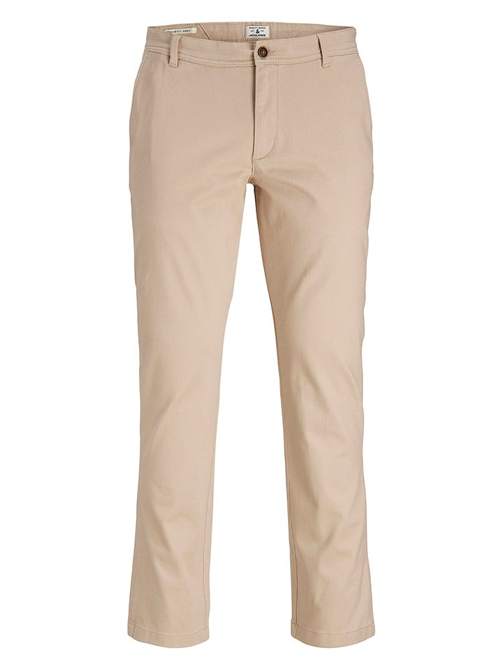 Jack & Jones Spodnie chino w kolorze beżowym rozmiar: W34/L34
