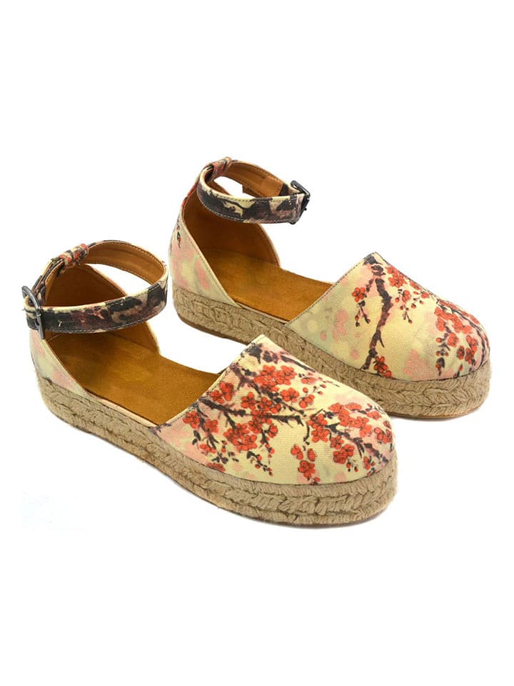 Calceo Espadryle w kolorze jasnożółtym ze wzorem rozmiar: 38