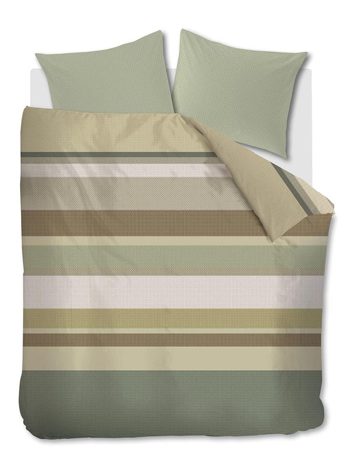 Beddinghouse Komplet pościeli satynowej "Audrie" w kolorze zielonym rozmiar: 200x200/220 cm