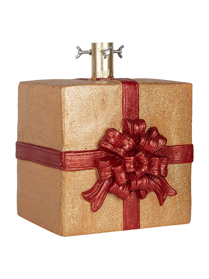 Clayre & Eef Stojak w kolorze złoto-czerwonym na choinkę - 26 x 32 x 25 cm rozmiar: onesize