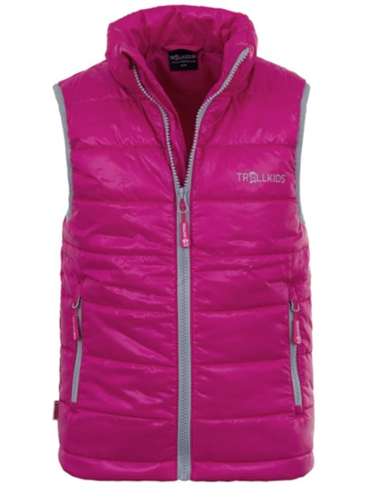 Trollkids Kamizelka funkcyjna "Trondheim" w kolorze różowo-szarym rozmiar: 128