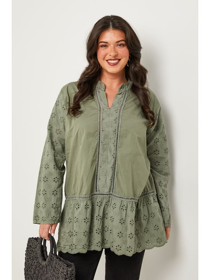 Curvy Lady Tunika w kolorze khaki rozmiar: 48/50