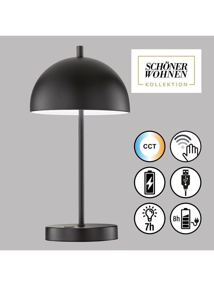 FH Lighting Lampa stołowa LED "Kia" w kolorze czarnym - wys. 35 x Ø 18 cm rozmiar: onesize