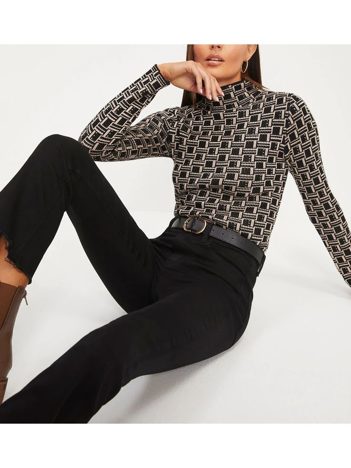 Milan Kiss Koszulka w kolorze czarno-kremowym rozmiar: XL