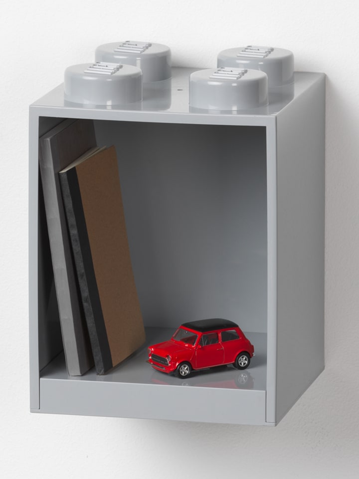 LEGO Regał ścienny "4 Knobs" w kolorze szarym - 15,9 x 47 x 16,1 cm rozmiar: onesize