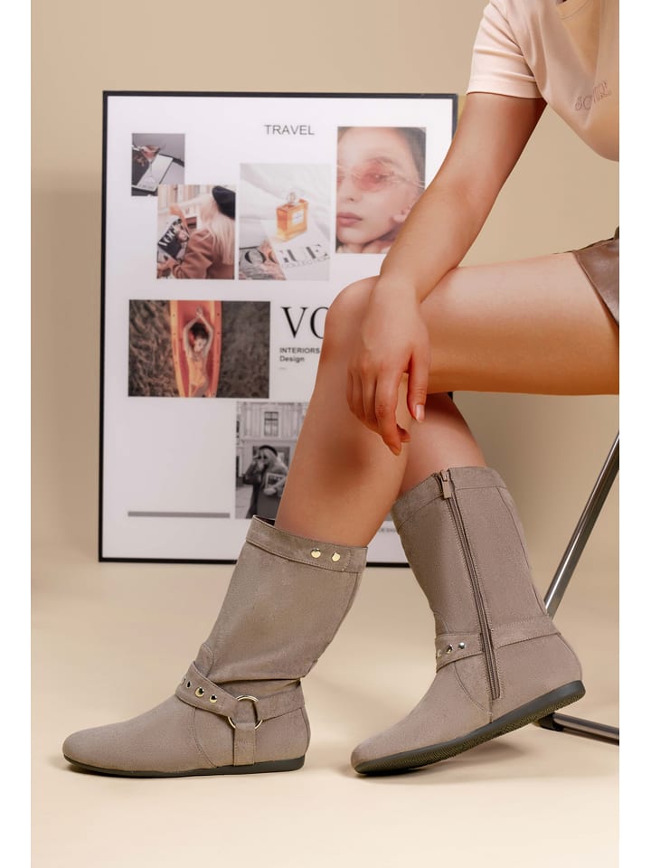 C'M Botki w kolorze beżowym rozmiar: 40