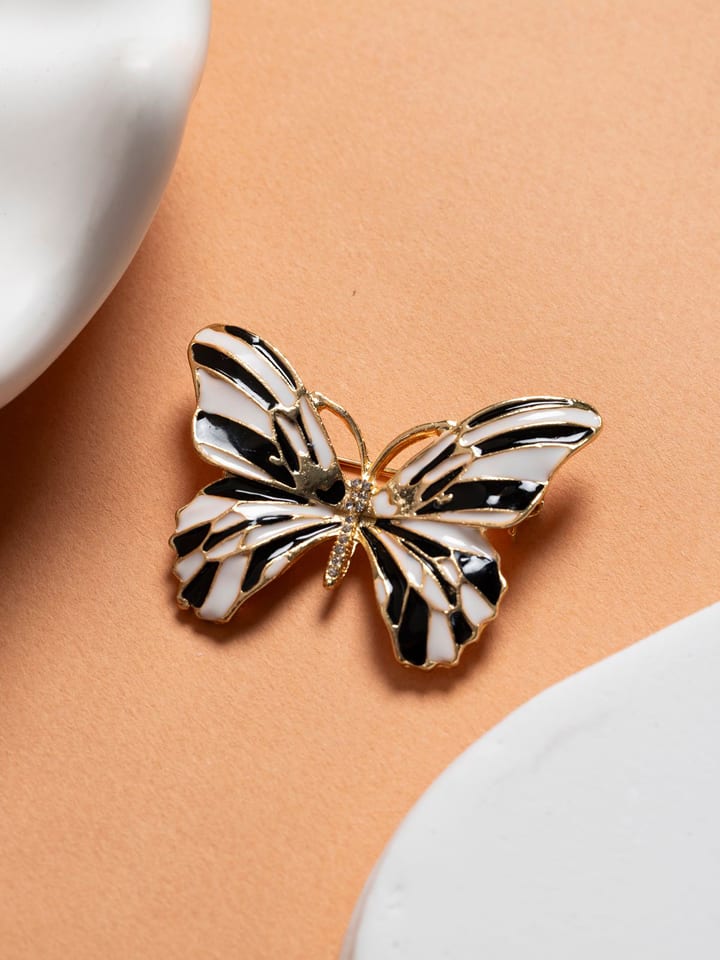 Lodie Silver Broszka w kolorze złoto-biało-czarnym rozmiar: onesize