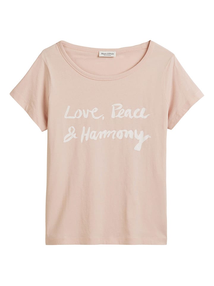 Marc O´Polo Koszulka w kolorze jasnoróżowo-białym rozmiar: L