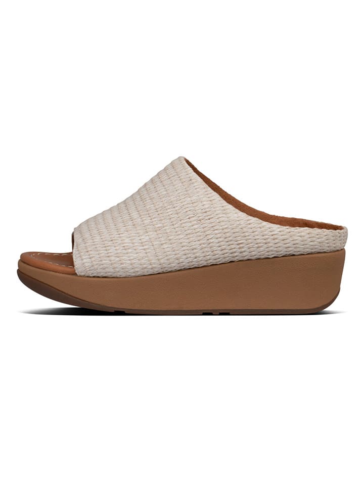 fitflop Klapki w kolorze beżowym na koturnie rozmiar: 41