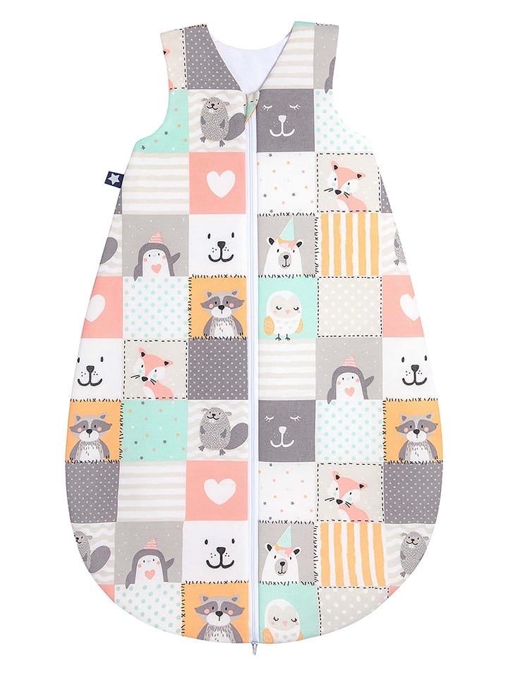 Julius Zöllner Śpiworek letni "Memory" w kolorze szarym ze wzorem rozmiar: 90 cm