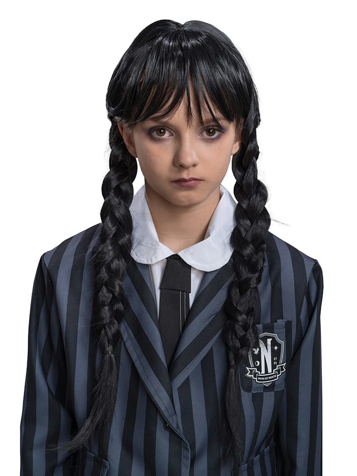 CHAKS Peruka "Wednesday ©'' w kolorze czarnym rozmiar: onesize