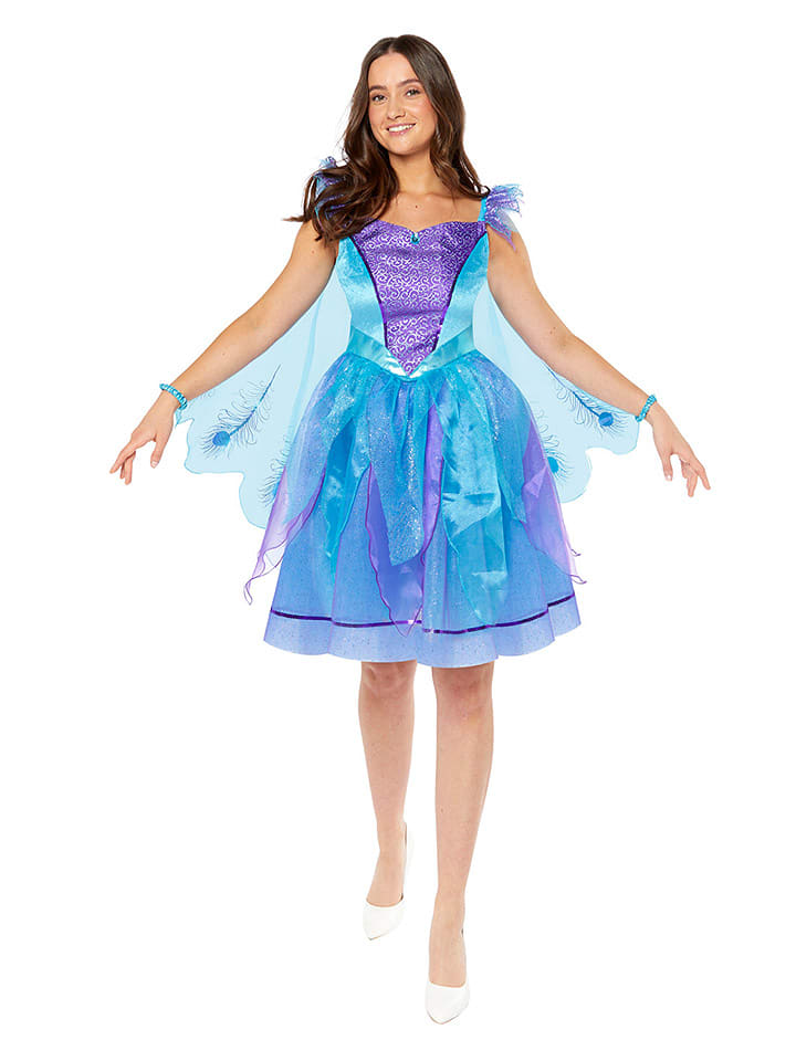 amscan 2-częściowy kostium "Elegant peacock" w kolorze fioletowo-niebieskim rozmiar: L