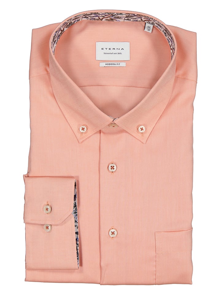 Eterna Koszula - Modern fit - w kolorze łososiowym rozmiar: 43