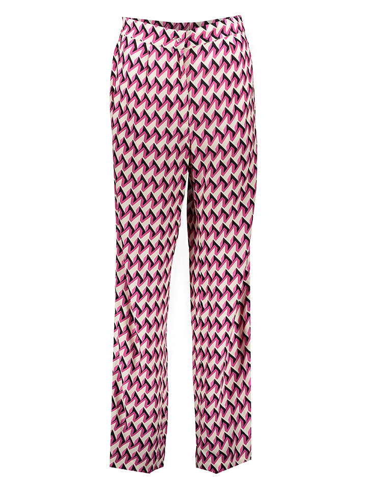 Herrlicher Spodnie w kolorze biało-czarno-różowym rozmiar: XS