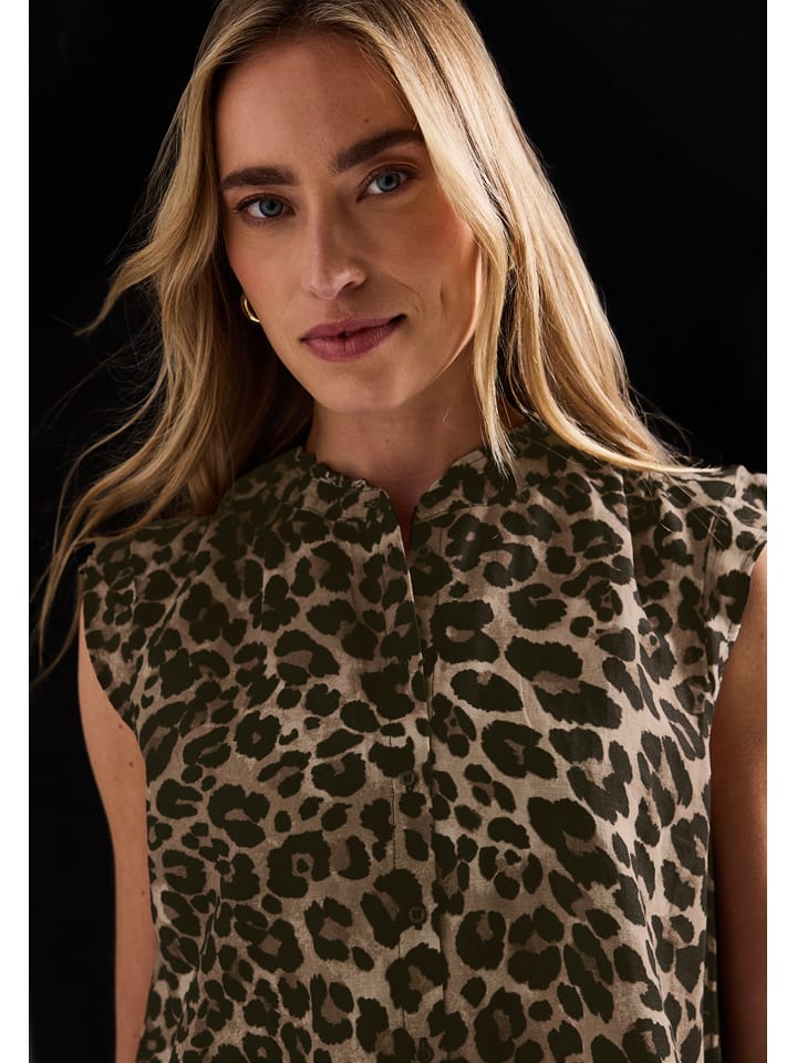 Street One Bluzka w kolorze beżowo-czarnym rozmiar: 46