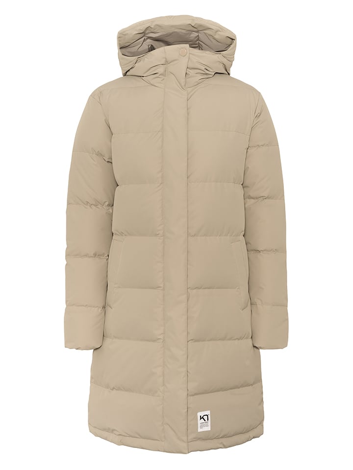 KARI TRAA Płaszcz puchowy "Kyte" w kolorze szarobrązowym rozmiar: XS