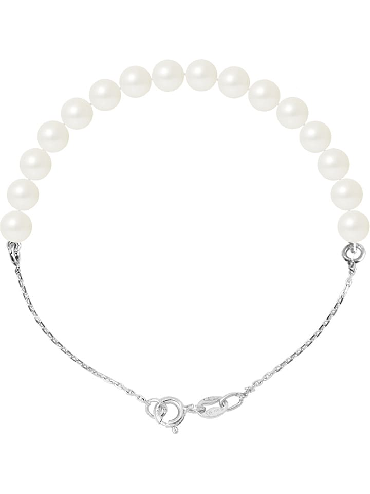 Pearl Addict Srebrna bransoletka "Love Chained" z perłą rozmiar: onesize