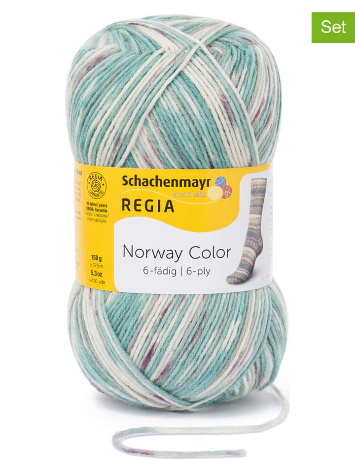 Regia Mieszana przędza wełniana (10 szt.) w różnych kolorach - 10 x 100 g rozmiar: onesize