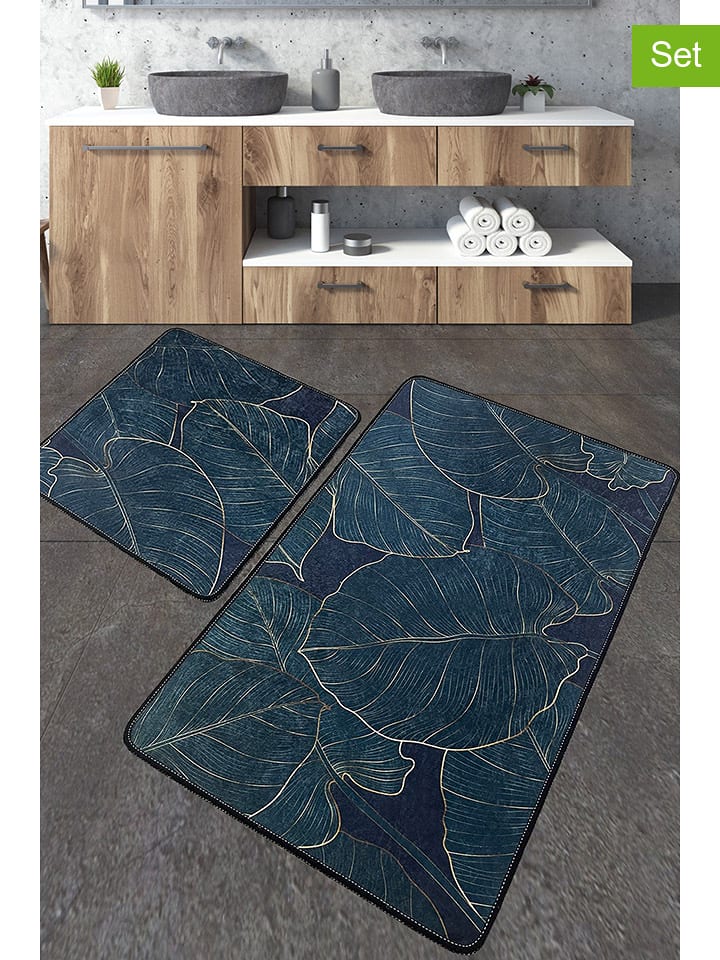 Elizabed Dywaniki łazienkowe (2 szt.) w kolorze granatowym rozmiar: onesize