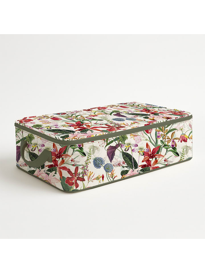 Madre Selva Pudełko "Exotic Orchidea" w kolorze biało-zielonym - 60 x 45 cm rozmiar: onesize