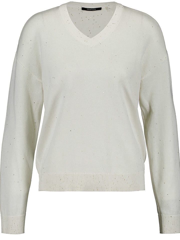 TAIFUN Sweter w kolorze kremowym rozmiar: 38