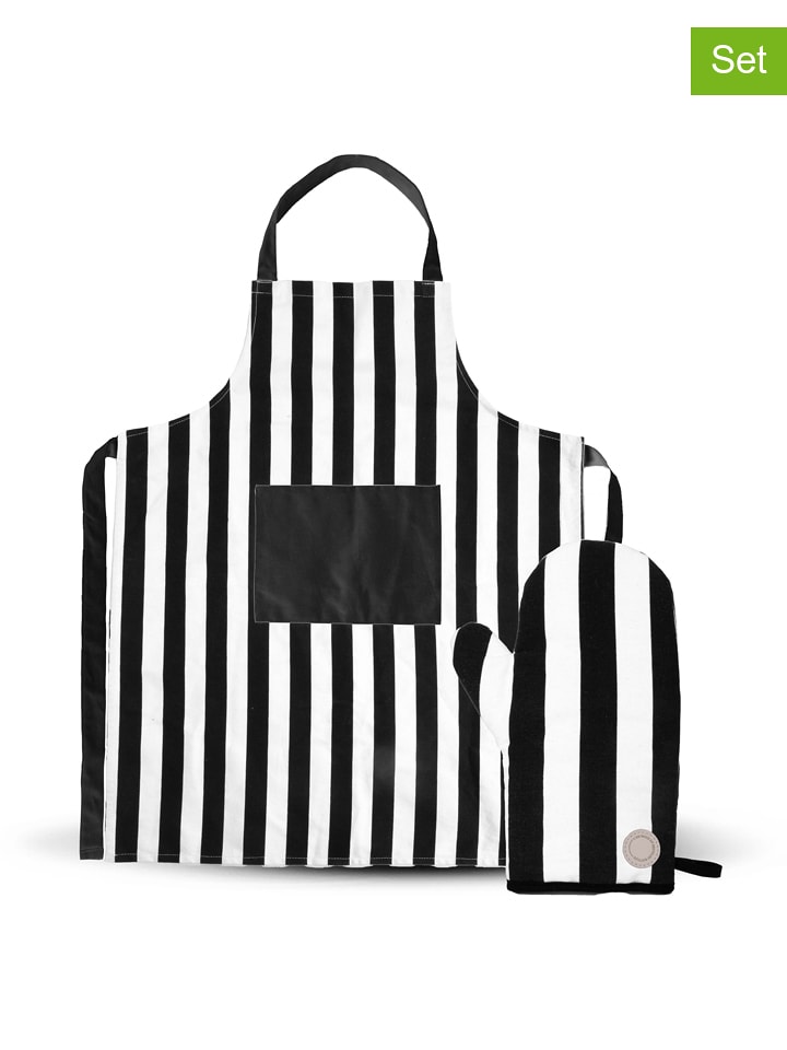 Sagaform 2-częściowy zestaw "Aron" w kolorze czarno-białym rozmiar: onesize