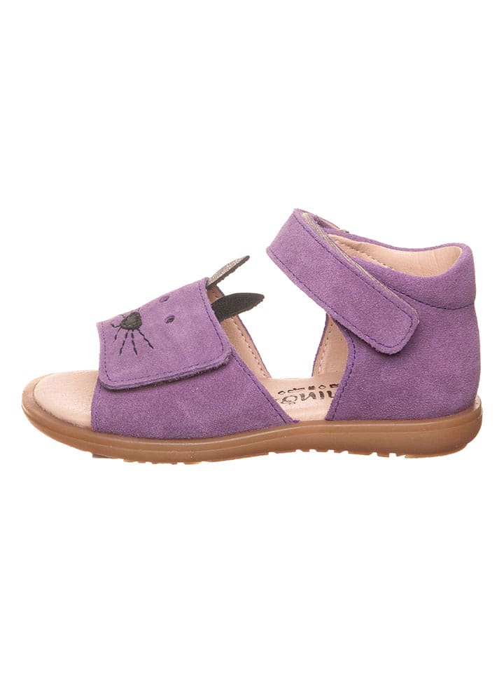 lamino Skórzane sandały w kolorze fioletowym rozmiar: 31