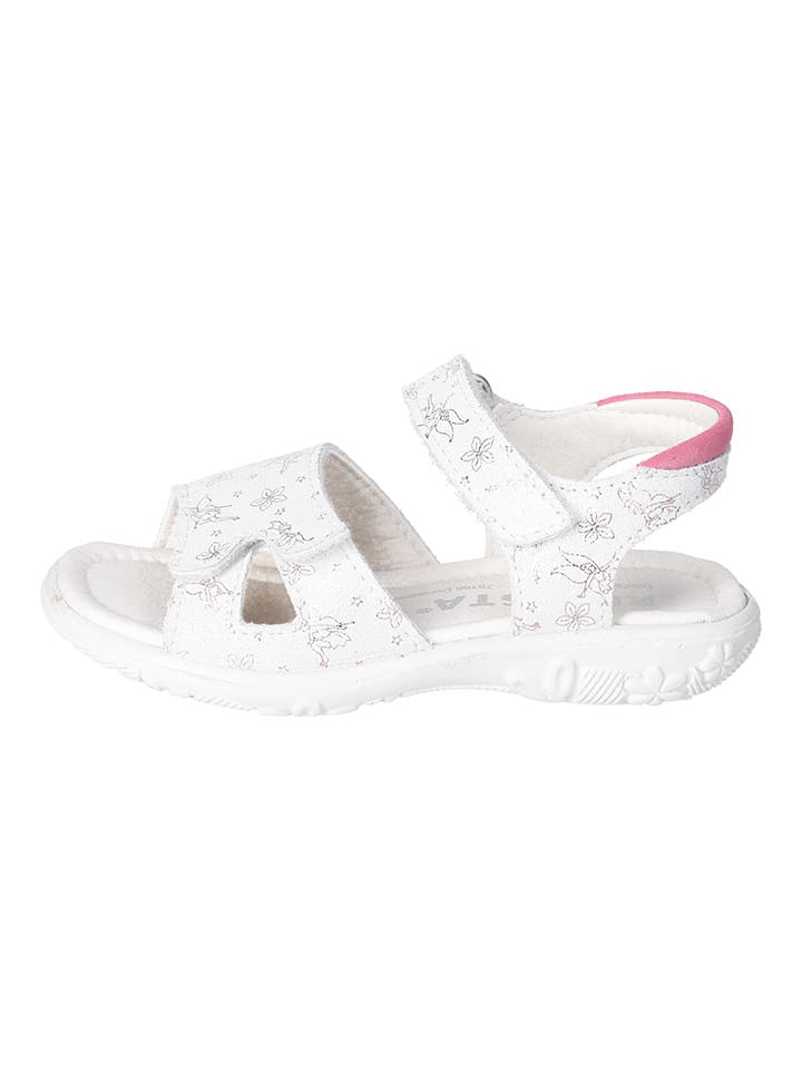 Ricosta Skórzane sandały w kolorze białym rozmiar: 34