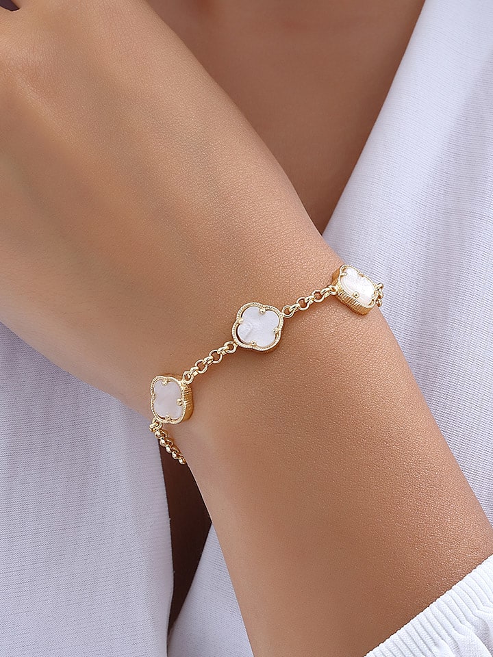 Nakkash Pozłacana bransoletka z masą perłową rozmiar: onesize