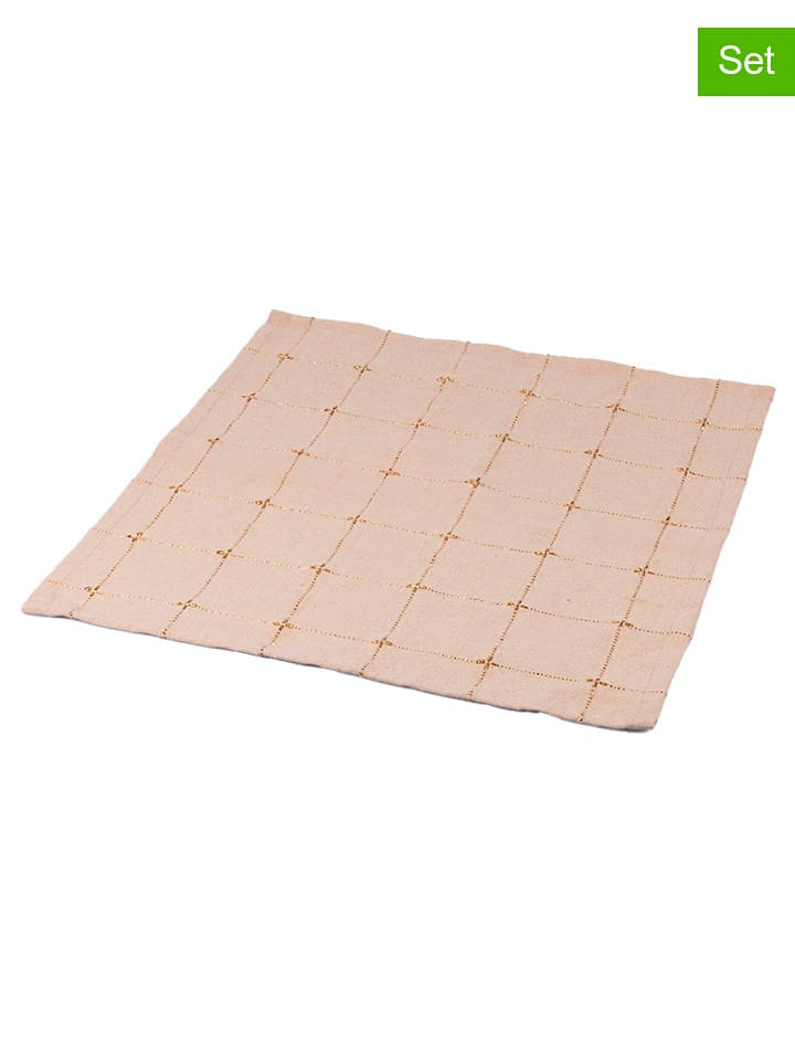 Villa d´Este Serwetki (10 szt.) w kolorze złoto-beżowym - 45 x 45 cm rozmiar: onesize