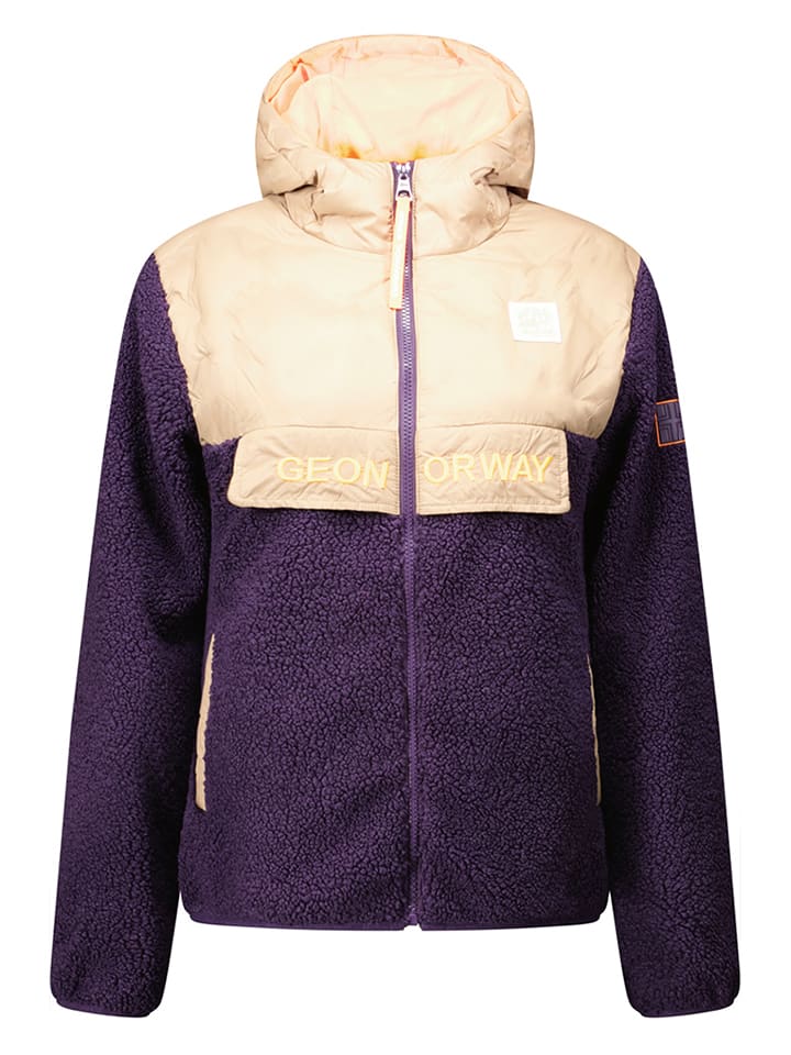 Geographical Norway Kurtka polarowa "Techic" w kolorze beżowo-fioletowym rozmiar: 3XL