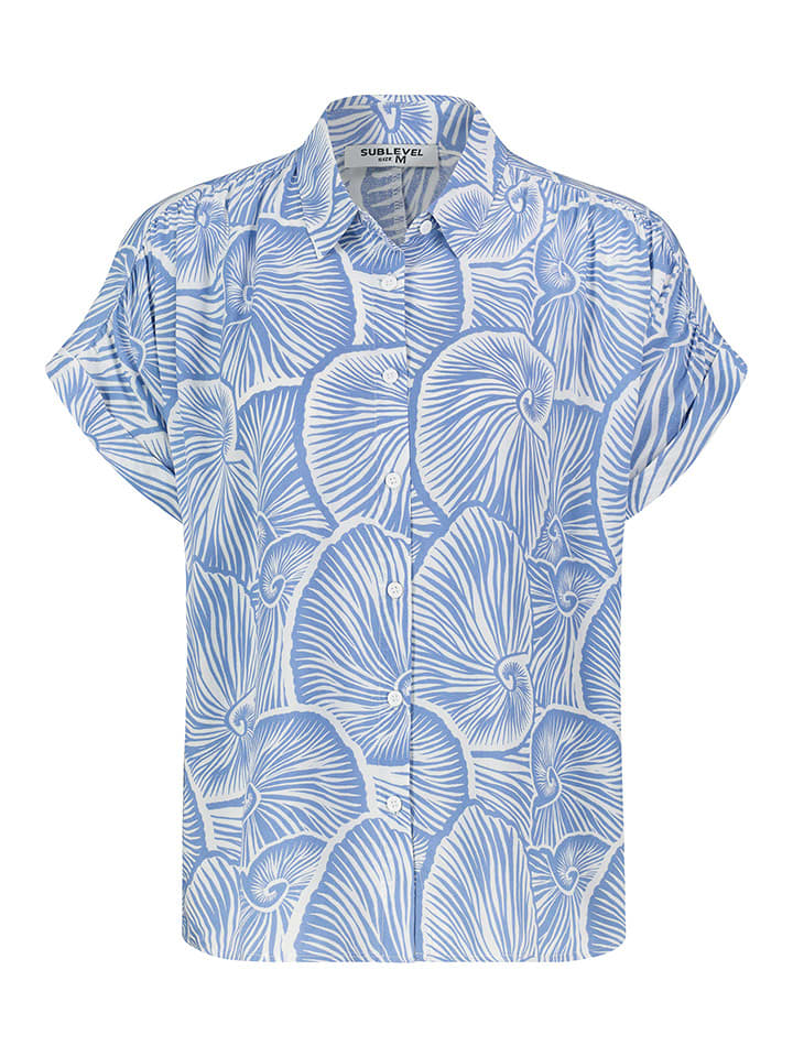 Sublevel Bluzka w kolorze błękitno-białym rozmiar: M