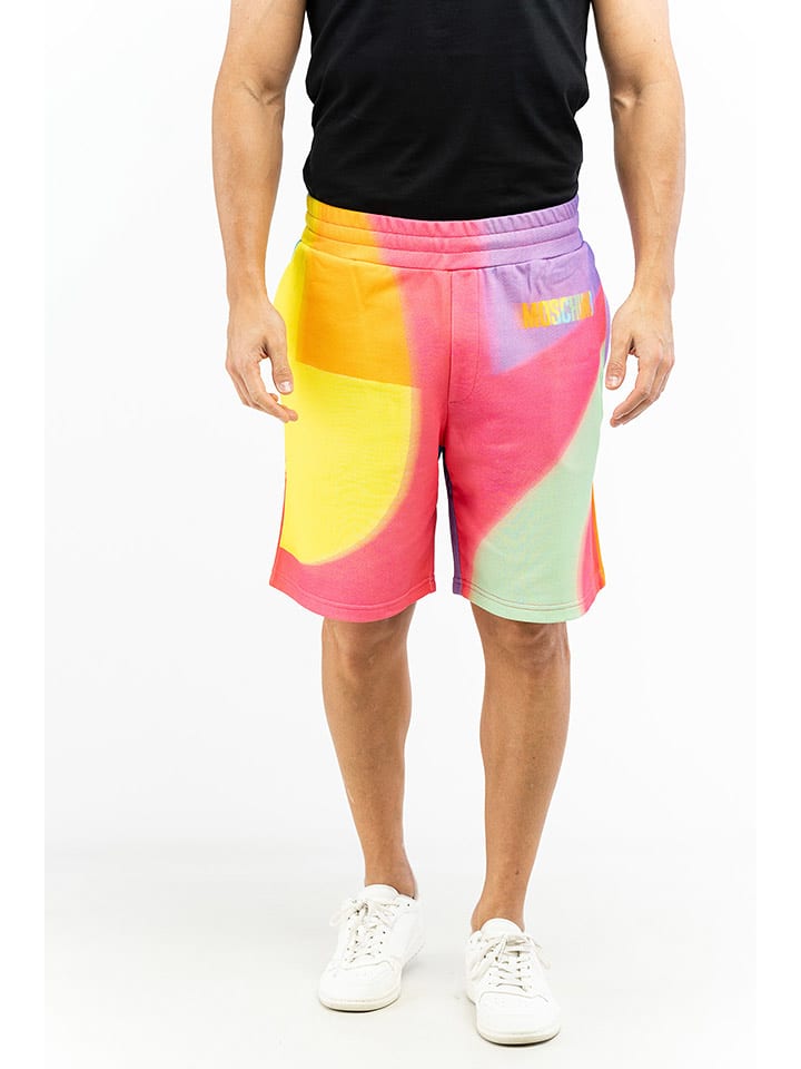 Moschino Szorty dresowe w kolorze różowym ze wzorem rozmiar: 44