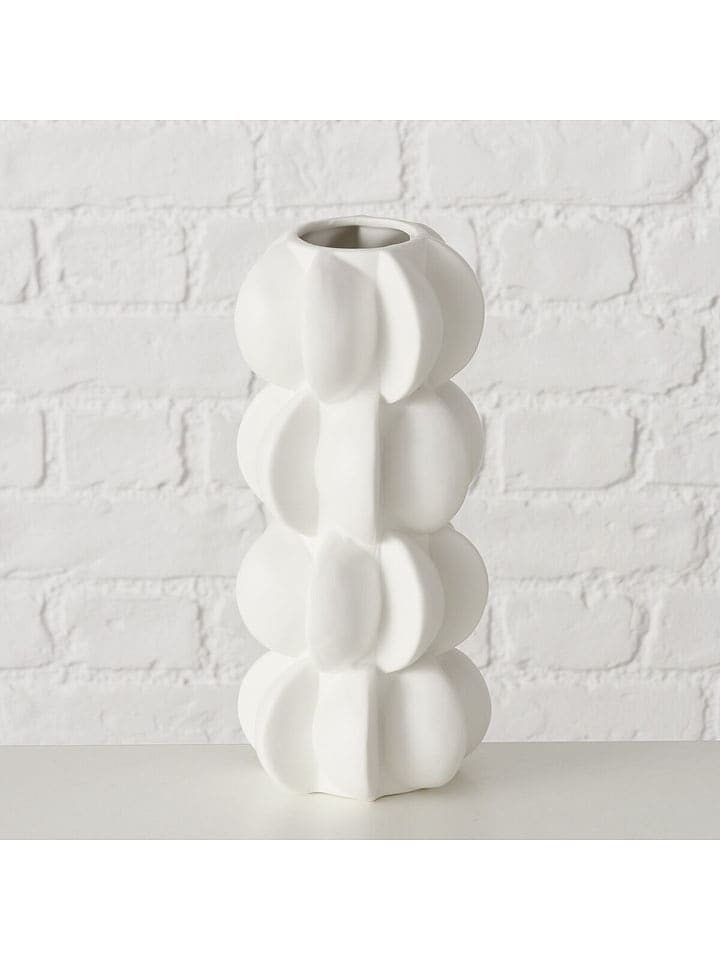 Boltze Wazon "Meritt" w kolorze białym - wys. 25,5 x Ø 11,5 cm rozmiar: onesize