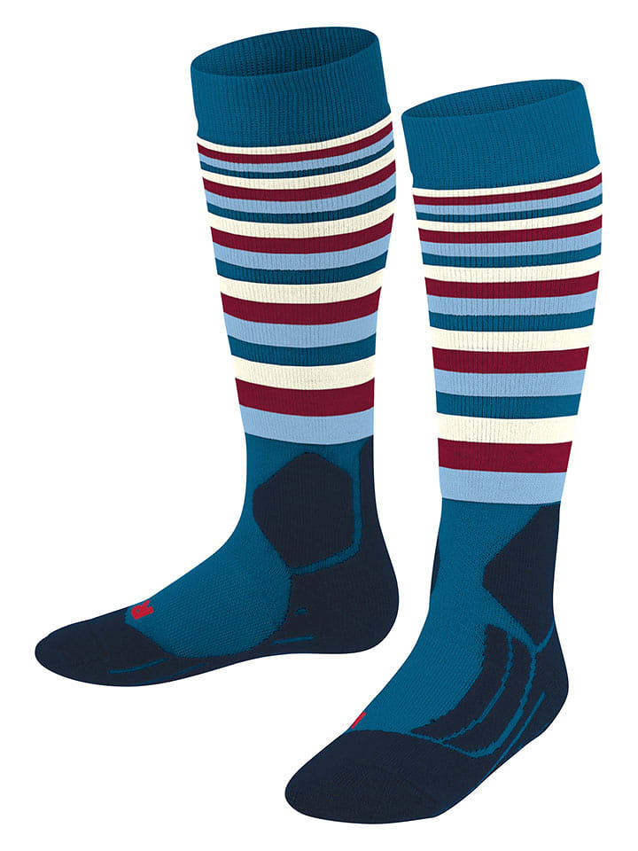 Falke Skarpety funkcyjne "Intermediate Stripes" w kolorze niebieskim rozmiar: 31-34