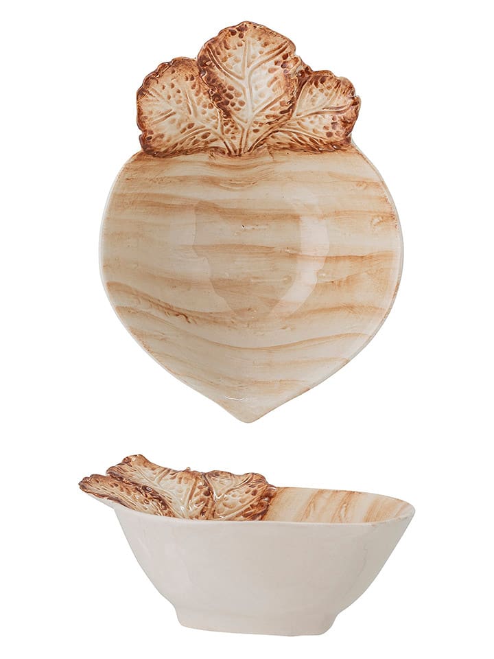 Bloomingville Miska "Mimosa" w kolorze brązowym do serwowania - Ø 16,5 cm rozmiar: onesize