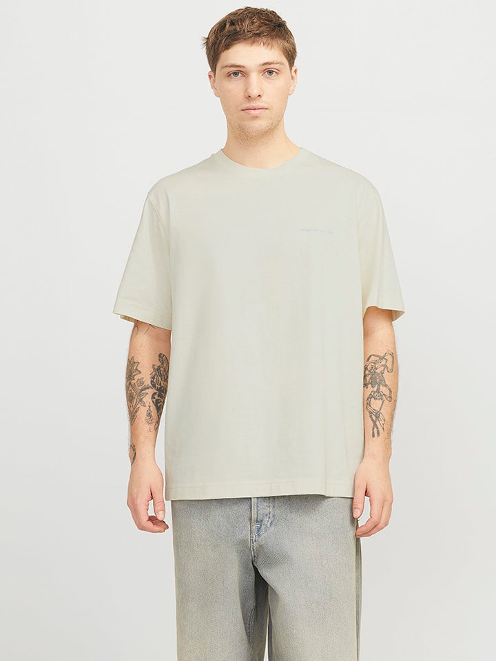 Jack & Jones Koszulka w kolorze kremowym rozmiar: M