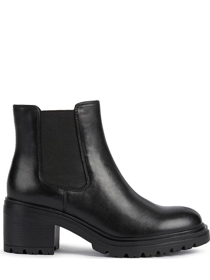 Geox Skórzane sztyblety "Damiana" w kolorze czarnym rozmiar: 39