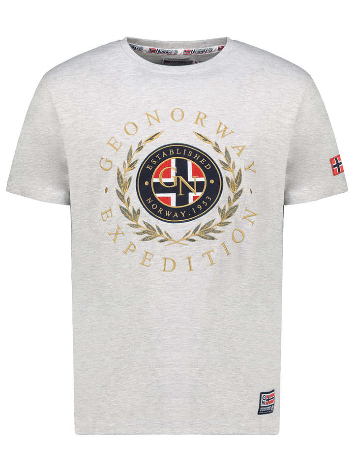 Geographical Norway Koszulka "Jiger" w kolorze szarym rozmiar: S