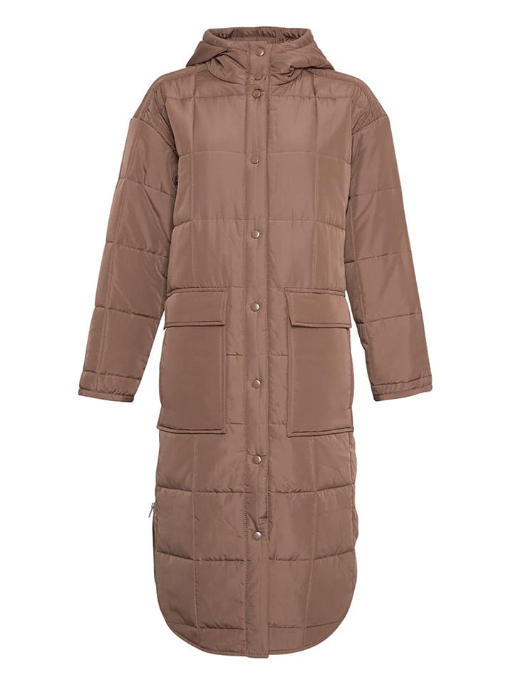 MOSS COPENHAGEN Płaszcz pikowany "Petulla Deya" w kolorze jasnobrązowym rozmiar: XS/S