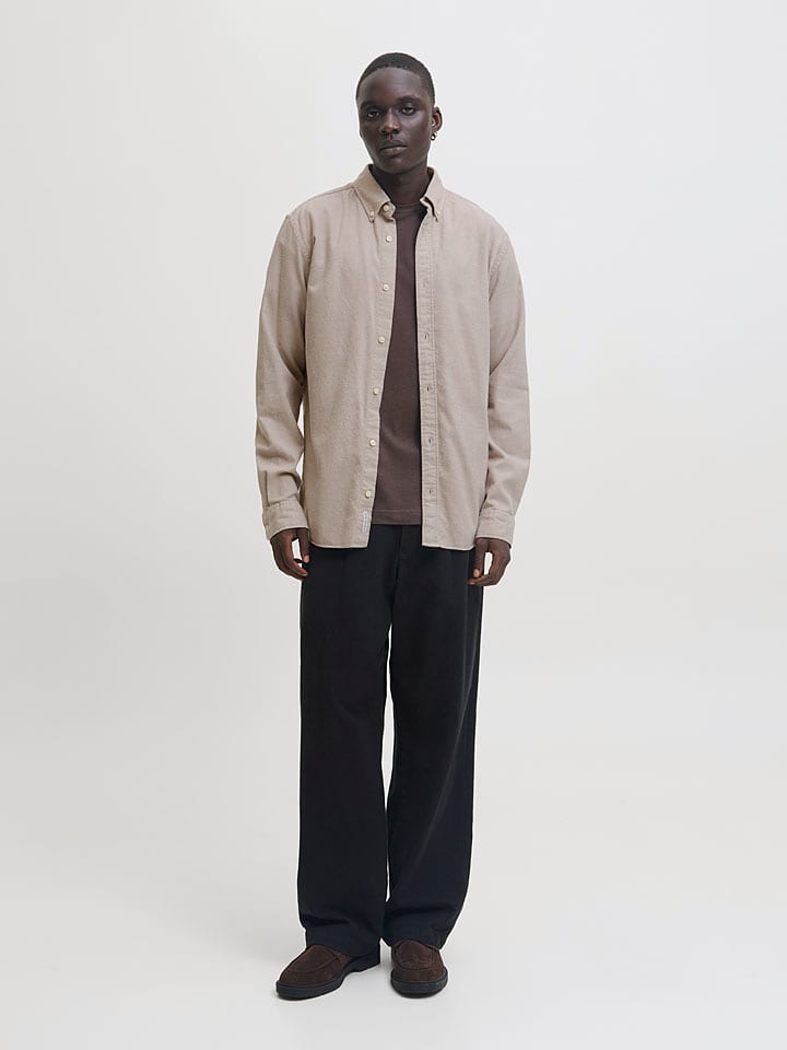 Jack & Jones Koszula - Regular fit - w kolorze szarobrązowym rozmiar: S