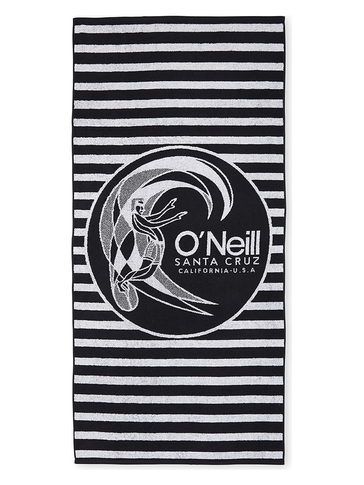 O´NEILL Ręcznik plażowy "Seawater" w kolorze czarno-białym - 160 x 80 cm rozmiar: onesize