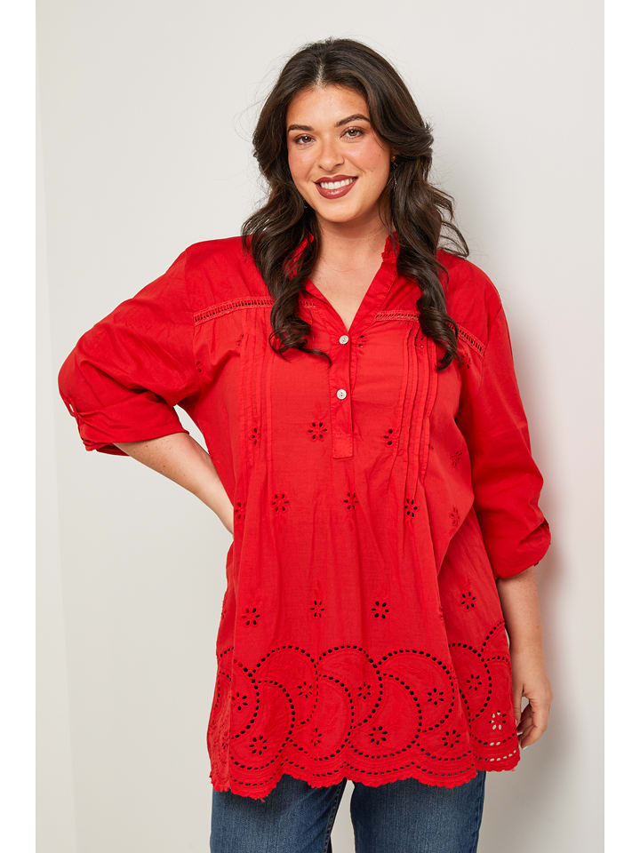 Curvy Lady Tunika w kolorze czerwonym rozmiar: 48/50