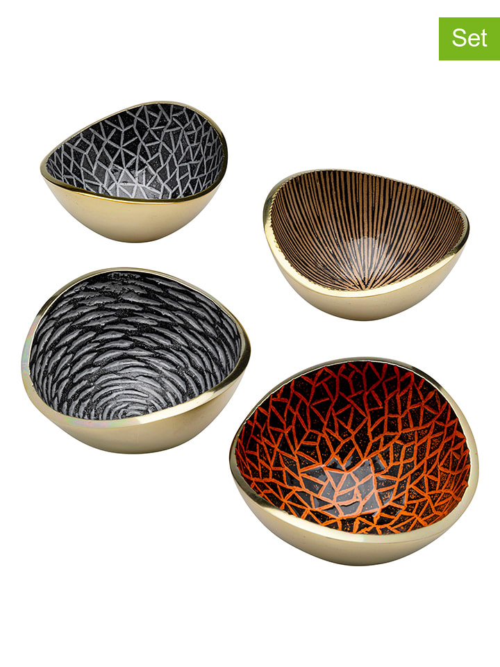 Kare Miski dekoracyjne (4 szt.) "Samba" w różnych kolorach - wys. 6 x Ø 12,8 cm rozmiar: onesize