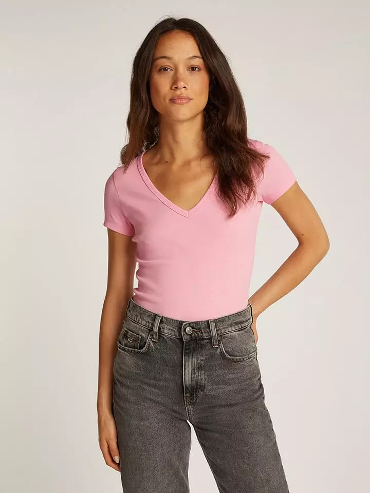 TOMMY JEANS Koszulka w kolorze jasnoróżowym rozmiar: XL