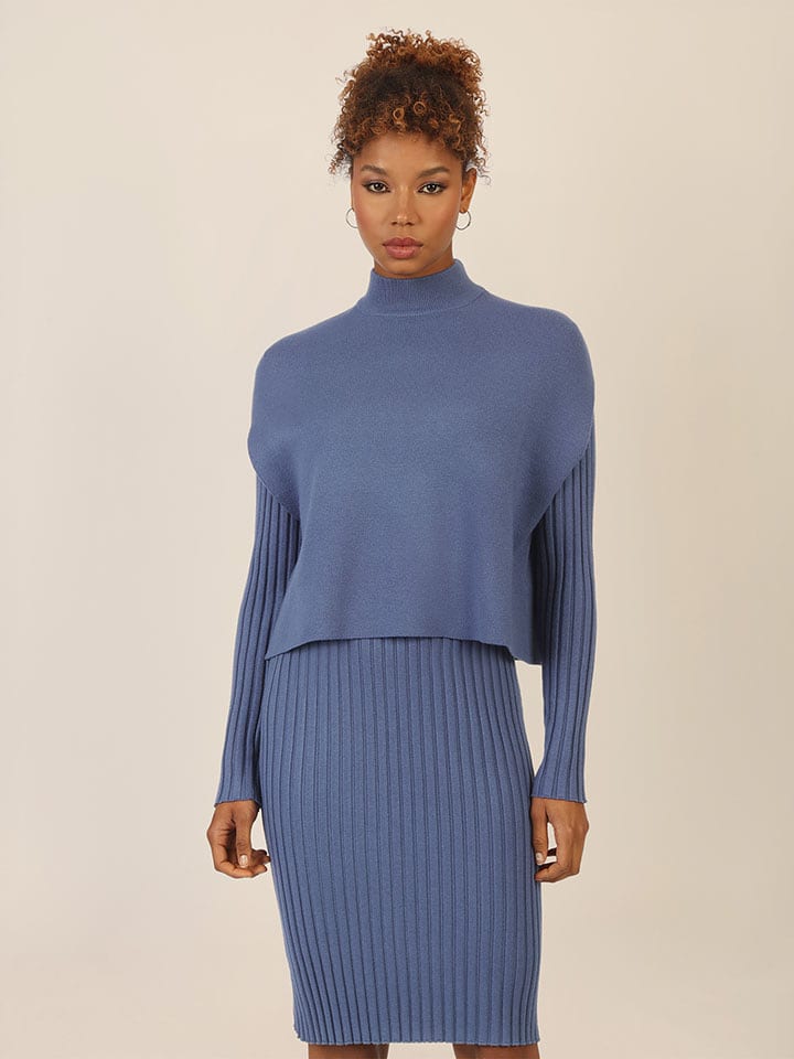 APART Sukienka dzianinowa w kolorze niebieskim rozmiar: 44