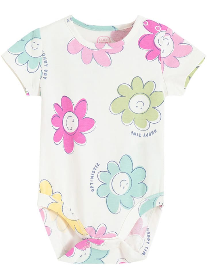 COOL CLUB Body w kolorze kremowym ze wzorem rozmiar: 74